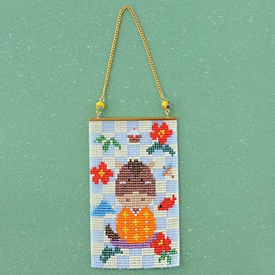 ミニタペストリー(干支午と縁起物)